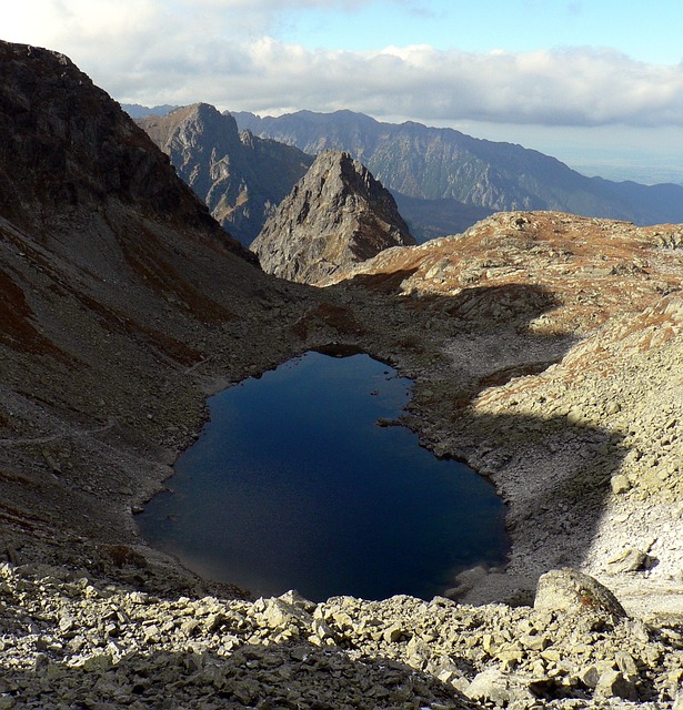 Een bergmeer in de Hoge Tatra